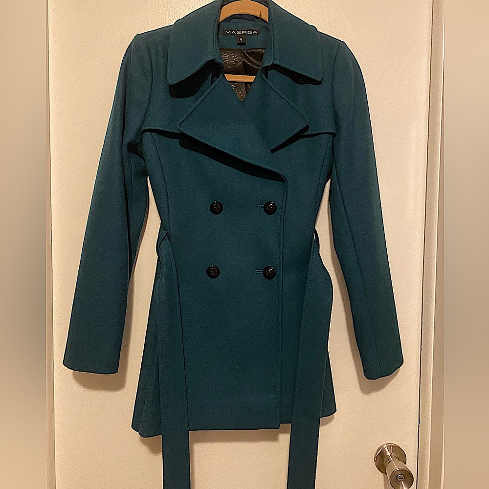 Green Wool Coat, size 4